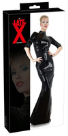 Schwarzes Latex-Kleid, beidseitig tragbar mit Reißverschluss von Late X