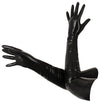 Schwarze ellbogenlange Handschuhe aus glänzendem Latex von Late X – Ansicht 5