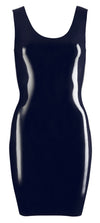 Schwarzes ärmelloses Latex-Minikleid wie eine zweite Haut von Late X – Ansicht 5