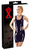 Schwarzes ärmelloses Latex-Minikleid wie eine zweite Haut von Late X