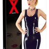 Schwarzes ärmelloses Latex-Minikleid wie eine zweite Haut | Late X