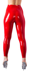 Rote taillenhohe Latex-Leggings wie eine zweite Haut von Late X – Ansicht 8