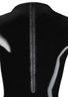 Schwarzer hochglänzender Latex-Langarm-Body mit zwei Reißverschlüssen von Late X – Ansicht 8