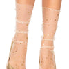Cremefarbene Socken mit funkelnden Sternen und Monden | Leg Avenue