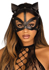 Kostümzubehör - Vegane Leder Katzenmaske mit Nieten | Leg Avenue