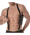 Schwarzes 3D Elastic Pocket-Harness von TOF Paris – Ansicht 2
