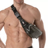 Silberne futuristische Bauchtasche mit einzigartigem 3D Effekt von TOF Paris – Ansicht 4