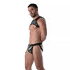 Jockstrap mit 3D Mesh & silbernen Druckknöpfen - sexy & komfortabel | TOF Paris
