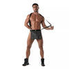 3D Taillenschürze Schwarz-Grau - Sexy Mesh, elastischer Bund | TOF Paris