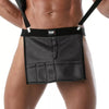 3D Taillenschürze Schwarz-Grau - Sexy Mesh, elastischer Bund | TOF Paris