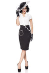 Bleistiftrock (schwarz/grau) | Belsira SALE