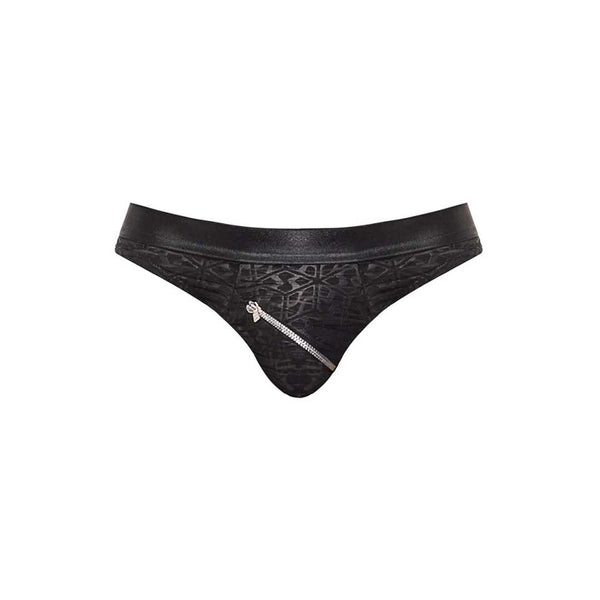 Kurzer Herren-Slip mit Reißverschluss im Schritt für Herren - Schwarz | Shots