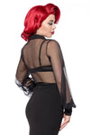 Belsira Netz-Bluse schwarz | Belsira