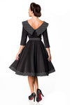 Swing-Kleid Belsira Premium Vintage mit Kragen schwarz/weiss