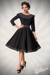 Swing-Kleid Belsira Premium Vintage mit Kragen schwarz/weiss