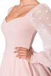 Elegantes Abendkleid mit Herzausschnitt Pink | Belsira