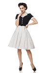 Elegantes Retrokleid mit Punkten und kleinem Kragen | Belsira