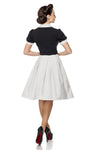 Elegantes Retrokleid mit Punkten und kleinem Kragen | Belsira