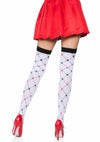 Bunte verspielte Strumpfhose im Karten Design von Leg Avenue – Ansicht 3