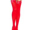 Rote verführerische Overknee Strümpfe mit eleganten Satinschleifen | Leg Avenue