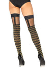 Glamouröse Overknees mit glitzernden Lurex-Streifen - Stay-Up Strümpfe | Leg Avenue