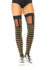 Glamouröse Overknees mit glitzernden Lurex-Streifen - Stay-Up Strümpfe | Leg Avenue