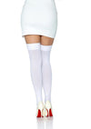 Weiße verführerische Kniestrümpfe für aufregende stilvolle Momente von Leg Avenue – Ansicht 2