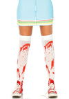 Kostümzubehör - Blutige Zombie Overknee Strümpfe | Leg Avenue