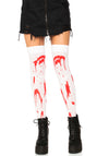 Kostümzubehör - Blutige Zombie Overknee Strümpfe | Leg Avenue