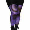 Schwarz lila gestreifte verführerische Strumpfhose für jeden Anlass | Leg Avenue