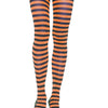 Schwarzes und oranges aufregendes Streifen Muster Strumpfhosen Paar | Leg Avenue