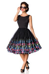Blumenkleid Belsira - gefüttertes Vintagekleid mit aufgesticktem Blumenmuster | Belsira SALE