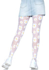 Transparente Nylon Strumpfhose mit floralem Muster - Nylons | Leg Avenue