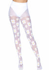 Transparente Nylon Strumpfhose mit floralem Muster - Nylons | Leg Avenue