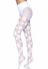 Transparente Nylon Strumpfhose mit floralem Muster - Nylons | Leg Avenue