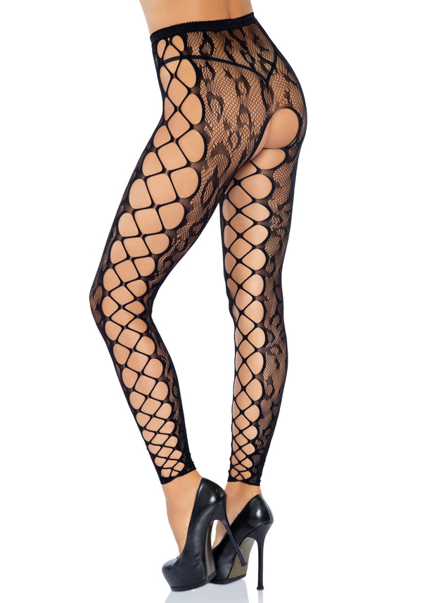 Transparente Strumpfhose ohne Füße & Schritt - Dessous Netzstrumpfhose | Leg Avenue