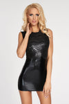 Wetlook-Minikleid mit Spitzendetails - Raffiniertes Partydress | 7Heaven