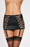 Wetlook Strumpfhalter-Set mit Ketten-Schnürung und verstellbaren Clips | 7Heaven