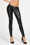 Wetlook Leggings mit Reißverschluss und Gummibund | 7Heaven