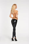 Wetlook Leggings mit Reißverschluss und Gummibund | 7Heaven