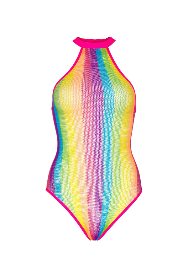 Regenbogen Neckholder Body - Sexy Einteiler in bunten Farben | Leg Avenue