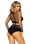 Verführerisches Netz-Top & High Waist Panty Set | Leg Avenue