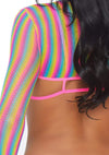 Regenbogen Set: Top, String & Crop Top im trendigen 3-teiligen Design von Leg Avenue – Ansicht 3