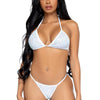 Weißes funkelndes Triangel Bikini Set mit verführerischen Strasssteinen | Leg Avenue