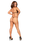 Schwarzes elegantes Dessous Set mit verspieltem Schmetterlingsdesign von Leg Avenue – Ansicht 7