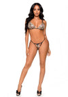 Schwarzes verführerisches Dessous Set mit zarter Spitze und Strumpfhalter Rock von Leg Avenue – Ansicht 5