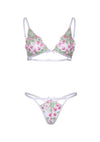 Weißes verführerisches Dessous Set mit zarten Spitzenakzenten von Leg Avenue – Ansicht 2