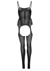 Blickdichter Straps-Body mit Spaghettiträger und offenem Schritt | Leg Avenue