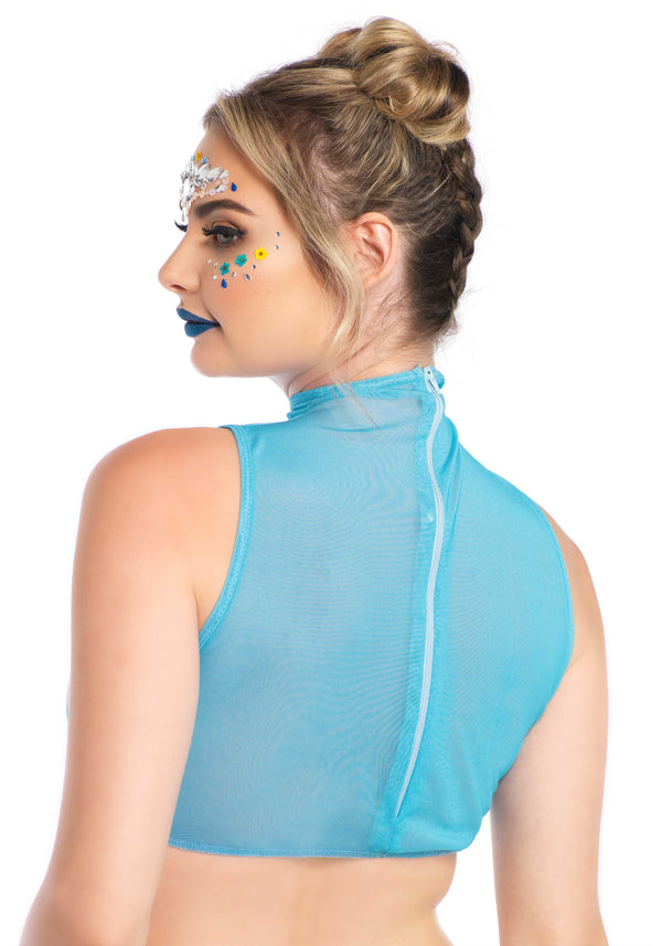 Gänseblümchen-Netz-Crop-Top | Leg Avenue