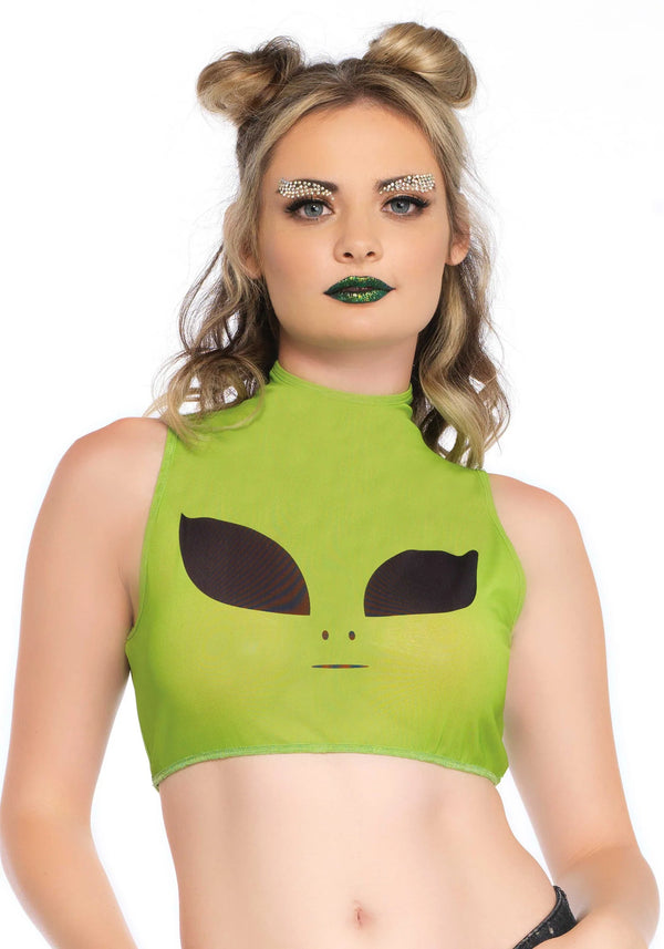 Kostüm - Alien-Netz-Crop-Top | Leg Avenue